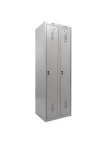 Шкаф металлический для одежды BRABIX "LK 21-80", УСИЛЕННЫЙ, 2 секции, 1830х800х500 мм, 37 кг, 291129, S230BR406102