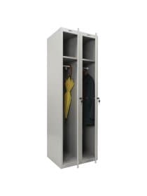 Шкаф металлический для одежды BRABIX "LK 21-80", УСИЛЕННЫЙ, 2 секции, 1830х800х500 мм, 37 кг, 291129, S230BR406102