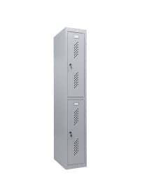 Шкаф металлический для одежды BRABIX "LK 12-30", УСИЛЕННЫЙ, 2 секции, 1830х300х500 мм, 18 кг, 291133, S230BR421102