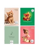 Тетрадь для нот А5, 24 л., обложка мелованный картон, ШИРОКИЙ СТАН, на скобе, ЮНЛАНДИЯ, МИКС, 405737