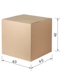 Гофрокороб, длина 400 мм х ширина 400 мм х высота 400 мм, марка Т23, профиль В, FEFCO 0201 / ГОСТ, исполнение А