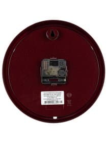 Часы настенные TROYKATIME (TROYKA) 91931912, круг, белые, коричневая рамка, 23х23х4 см