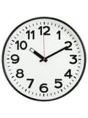 Часы настенные TROYKATIME (TROYKA) 78770783, круг, белые, черная рамка, 30,5х30,5х3,5 см