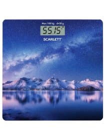 Весы напольные SCARLETT SC-BS33E022, электронные, вес до 180 кг, квадратные, стекло, звездное небо