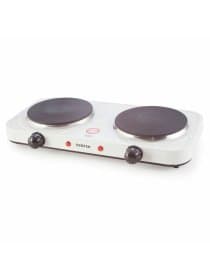 Настольная электрическая плита CENTEK CT-1507, 2000 Вт, 2 конфорки, 5 режимов нагрева, белая