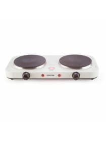 Настольная электрическая плита CENTEK CT-1507, 2000 Вт, 2 конфорки, 5 режимов нагрева, белая