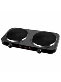 Настольная электрическая плита CENTEK CT-1507, 2000Вт, 2 конфорки, 5 режимов нагрева, черная, CT-1507 Black