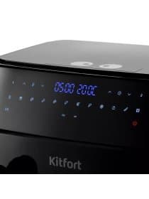 Аэрогриль KITFORT КТ-2250, 1750 Вт, 2х4,5 л, 12 программ, таймер, сенсорное управление, черный