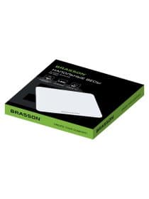 Весы напольные BRASSON (БРАССОН) FS-28С, 28x28 см, электронные, LED-дисплей, до 180 кг, стекло, белые, 458448