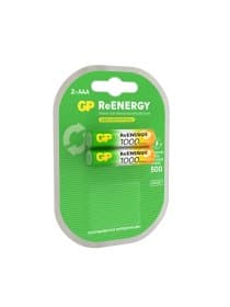 Батарейки аккумуляторные GP ReEnergy Ni-Mh мизинчиковые КОМПЛЕКТ 2 шт., ААА (HR03), 950 mAh, 100AAAHCRGY, 100AAAHCRGY-2CR
