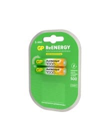 Батарейки аккумуляторные GP ReEnergy Ni-Mh мизинчиковые КОМПЛЕКТ 2 шт., ААА (HR03), 950 mAh, 100AAAHCRGY, 100AAAHCRGY-2CR