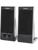 Колонки компьютерные DEFENDER SPK-165/170, 2.0, 2х2 W, пластик, черные, разъем для наушников, 65165