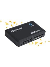 Картридер DEFENDER OPTIMUS USB 2.0, порты SD/MMC, TF, M2, MC, CF, XD, 83501