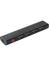 Хаб USB 2.0, 4 порта, черный, DEFENDER QUADRO PROMT, 83200
