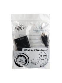 Кабель-переходник HDMI-VGA, 15 см, CABLEXPERT, M-F, для передачи аналогового видео, A-HDMI-VGA-04