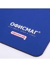 Коврик для мыши ОФИСМАГ, резина+ткань, 220х180х3 мм, 512812