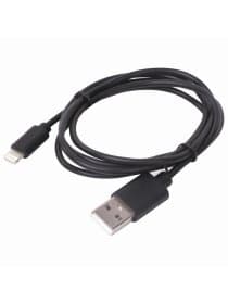 Кабель USB 2.0 – Lightning, 1 м, SONNEN, медь, для передачи данных и зарядки, черный, 513116
