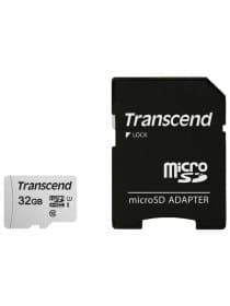 Карта памяти microSDHC 32 GB TRANSCEND UHS-I U3, 95 Мб/сек (class 10), адаптер, TS32GUSD300S-A