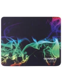 Коврик для мыши SONNEN "SMOKE", резина + ткань, 220х180х3 мм, 513289