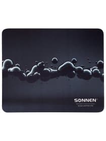 Коврик для мыши SONNEN "DROPS", резина + ткань, 220х180х3 мм, 513290