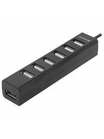 Хаб USB 2.0, 7 портов, черный, DEFENDER QUADRO SWIFT, 83203