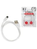 Кабель USB2.0 – micro USB, 1 м, SONNEN, медь, для передачи данных и зарядки, белый, 513557