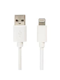 Кабель USB2.0 – Lightning, 1 м, SONNEN, медь, для передачи данных и зарядки, белый, 513559