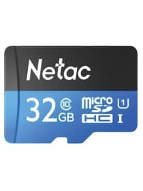 Карта памяти microSDHC 32 ГБ NETAC P500 Standard, UHS-I U1, 80 Мб/с (class 10), адаптер, NT02P500STN-032G-R