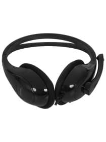 Наушники с микрофоном (гарнитура) A4TECH HU-9, проводные, 1.8 м, USB, черные, 1530266