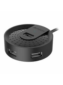 Хаб USB 2.0, 4 порта, черный, A4TECH HUB-20, 1874611