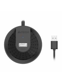 Хаб USB 2.0, 4 порта, черный, A4TECH HUB-20, 1874611