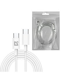 Кабель USB Type-C-Type-C, 60 Вт, белый, 2 м, DEFENDER F182, 87538