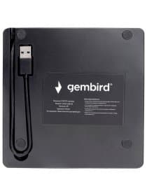 Внешний оптический привод CD/DVD GEMBIRD USB 3.0, пластик, черный, DVD-USB-03