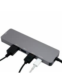 Док-станция GEMBIRD Type-C 5 в 1: 3хUSB3.1, PD100W, HDMI, кабель 17 см, алюминий, UHB-D1