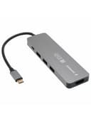 Док-станция GEMBIRD Type-C 5 в 1: 3хUSB3.1, PD100W, HDMI, кабель 17 см, алюминий, UHB-D1