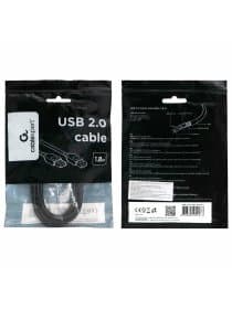 Кабель USB 2.0 AM-AM, 1,8 м, CABLEXPERT, двойной экран, медь, Pro, черный, пакет, CCP-USB2-AMAM-6
