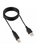 Кабель USB 2.0 AM-BM, 1,8 м, ГАРНИЗОН, медь, черный, пакет, GCC-USB2-AMBM-1.8M, 14371