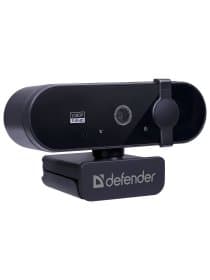 Веб-камера DEFENDER G-lens 2590 QHD, 3,7 Мп, микрофон, USB 2.0, регулируемый крепеж, черная, 63113