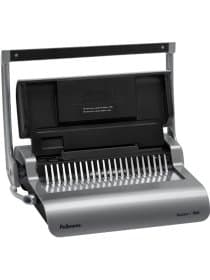 Переплетная машина для пластиковой пружины FELLOWES "QUASAR+", пробивает до 25 л., сшивает до 500 л., FS-56277