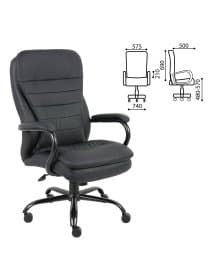 Кресло офисное BRABIX PREMIUM "Heavy Duty HD-001", усиленное, НАГРУЗКА до 200 кг, экокожа, 531015
