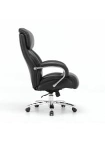 Кресло из натуральной кожи BRABIX PREMIUM "Pride HD-100", НАГРУЗКА до 250 кг, черное, 531940