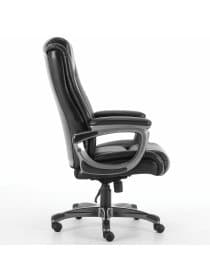 Кресло офисное BRABIX PREMIUM "Solid HD-005", НАГРУЗКА до 180 кг, рециклированная кожа, черное, 531941