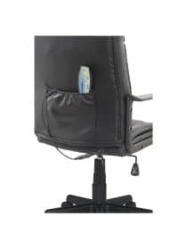 Кресло офисное BRABIX "Relax MS-001", 4 массажных модуля, экокожа, черное, 532519