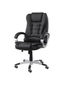 Кресло офисное BRABIX "Comfort MS-003", 6 массажных модулей, экокожа, черное, 532521
