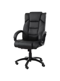Кресло офисное BRABIX "Bliss MS-004", 6 массажных модулей, экокожа, черное, 532522