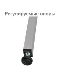 Скамья со спинкой деревянная на металлокаркасе "СТ 5", 1500х350х860 мм, регулируемые опоры, каркас металлический серый, сиденье дерево