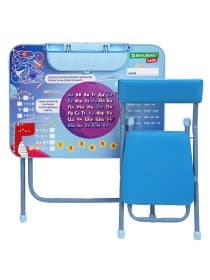 Комплект детской мебели голубой КОСМОС: стол + стул, пенал, BRAUBERG NIKA KIDS, 532634