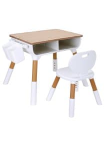 Стол детский + стул BRABIX KIDS CS-001, растущий, 2-7 лет, ЛДСП, пластик, 533288