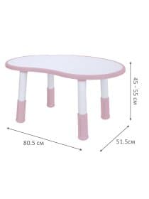 Стол детский BRABIX KIDS CT-002, растущий, 2-8 лет, пластик белый + розовый, 533295