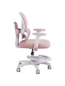 Кресло детское с подставкой для ног BRABIX KIDS "MG-220", сетка/ткань TW, розовое, 533314